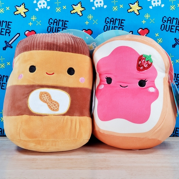Squishmallows Other - SOLD OUT - Squishmallow Brizby Peanut Butter & Iman Strawberry Jelly 8" Plush